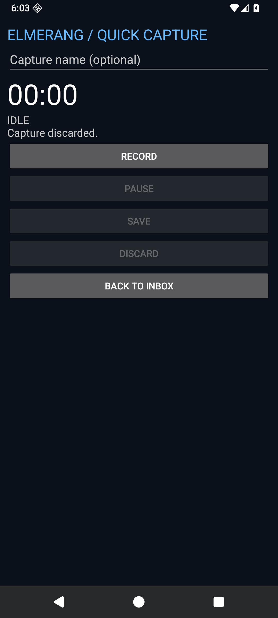 Android recorder idle after the process-death recovery test